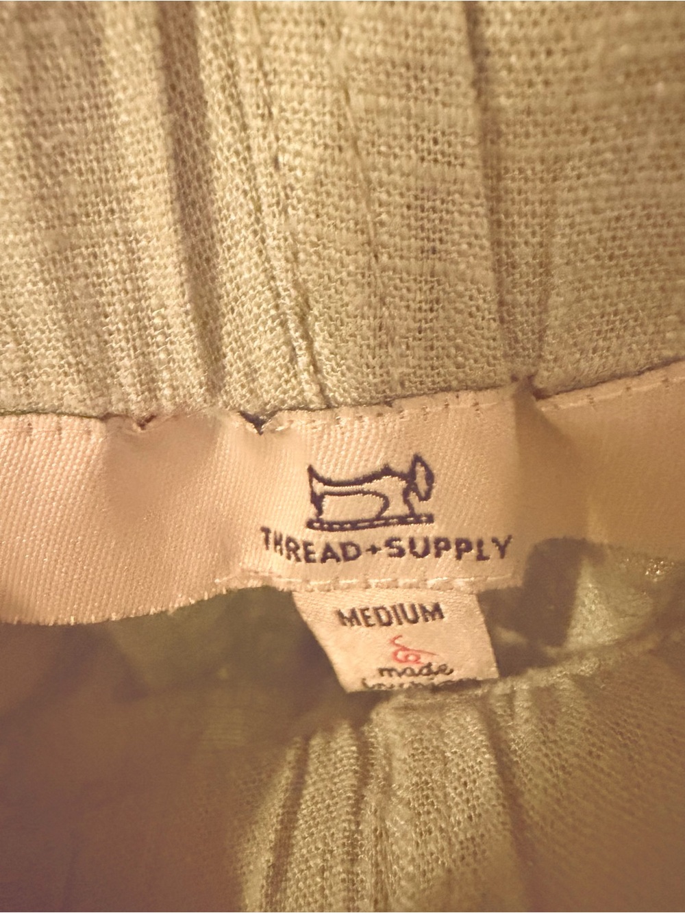 Thread & Supply Light Sage Wide-Leg Crop Drawstring Pants - Picture 2 of 2